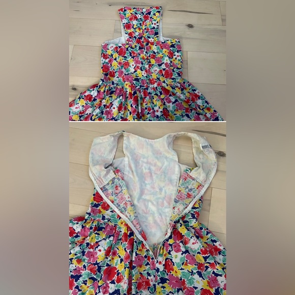 Vintage Robbie Bee 100% Cotton Floral Dress Size 10 - Picture 13 of 15